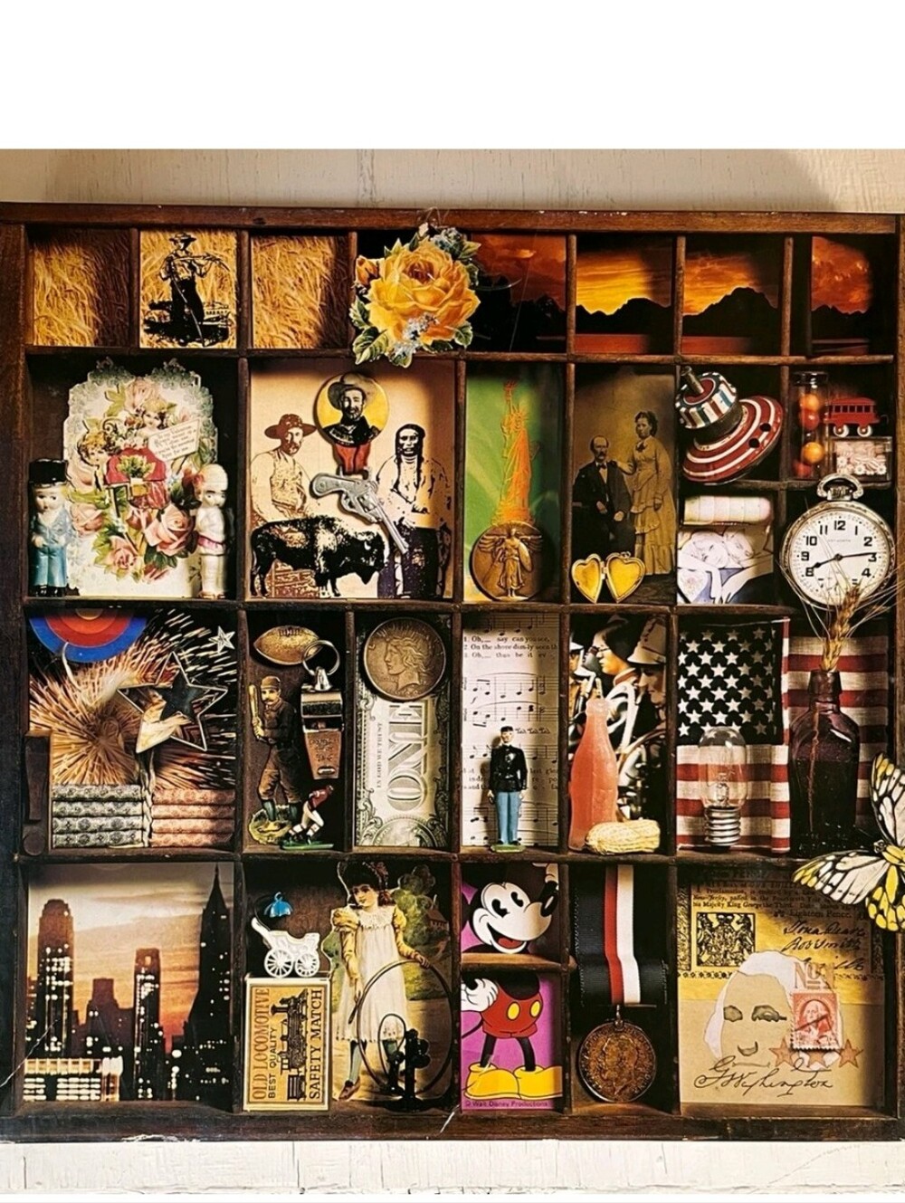 Vintage Springbok "The American Spirit" Curio Cubby Design Puzzle